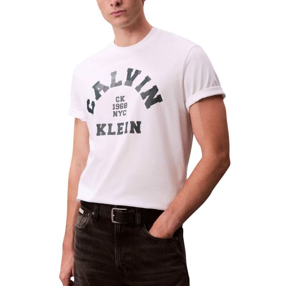 Calvin Klein Jeans White Cotton Men's T-Shirt
